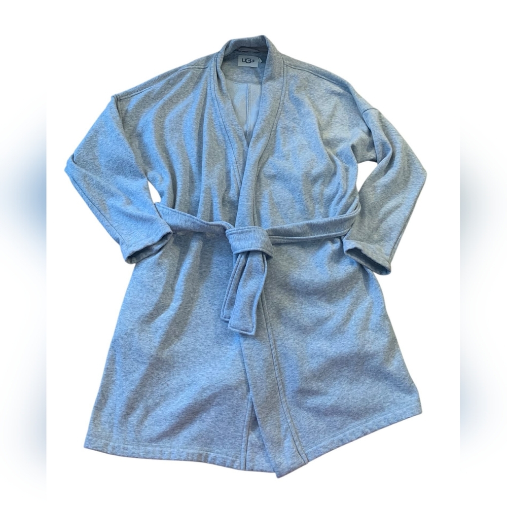 UGG Duffield II Robe L Gray Fleece Heathered Cozycore Quiet Luxury Lounge Soft